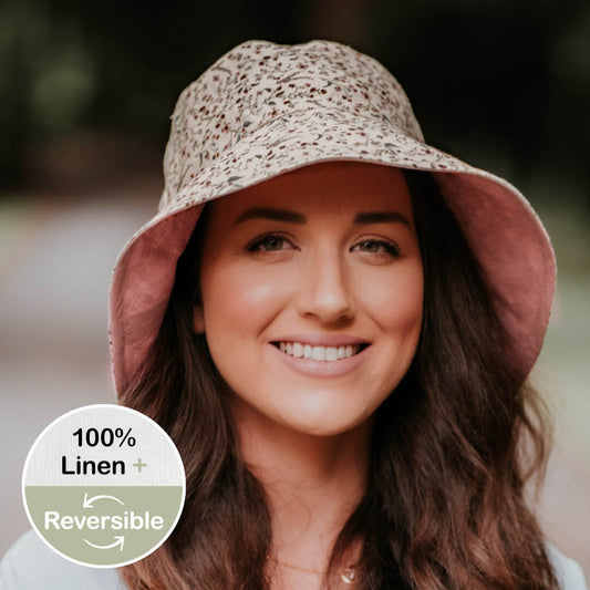 Vacationer' Reversible Ladies Sun Hat - Lucy / Rosa