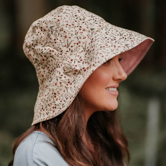 Vacationer' Reversible Ladies Sun Hat - Lucy / Rosa