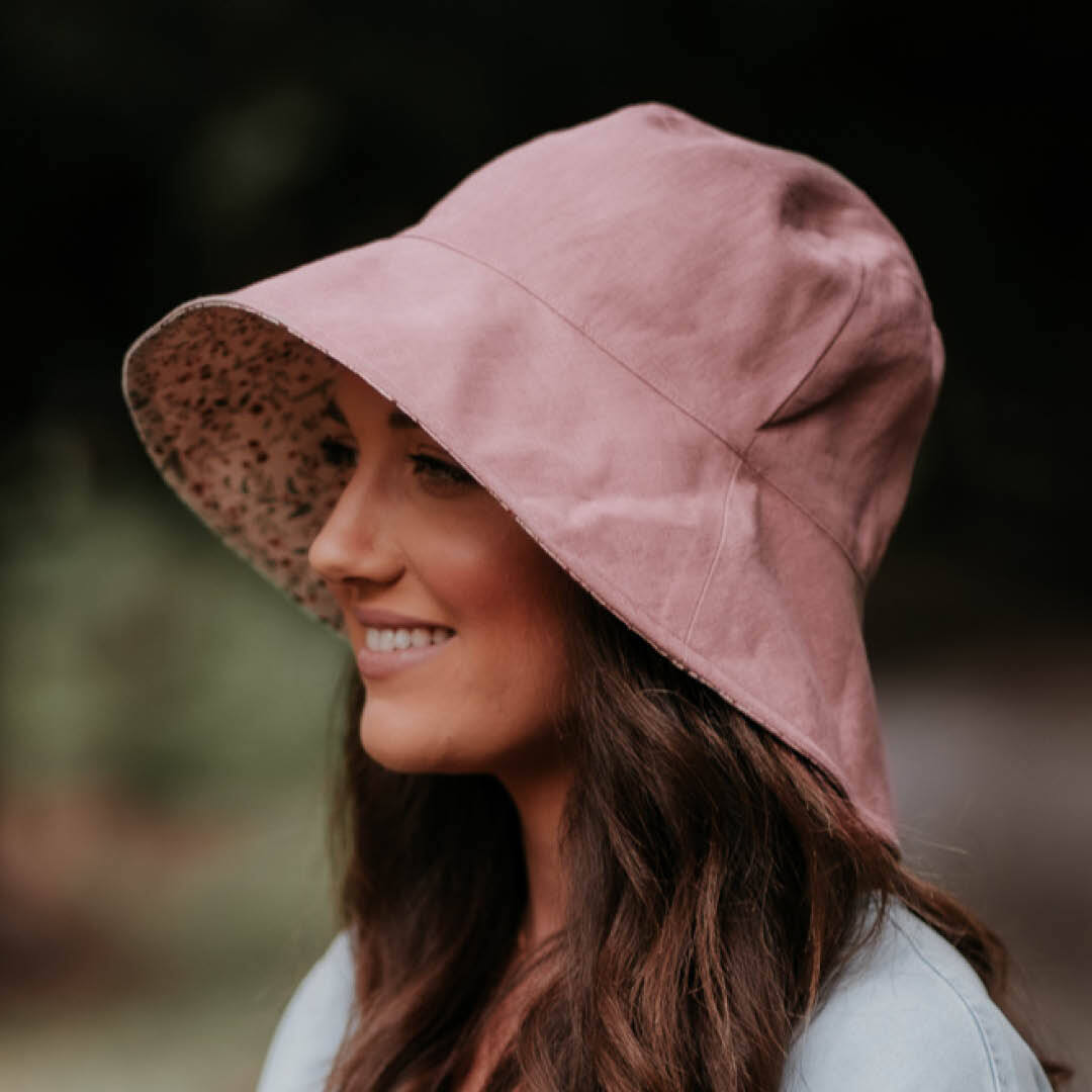 Vacationer' Reversible Ladies Sun Hat - Lucy / Rosa