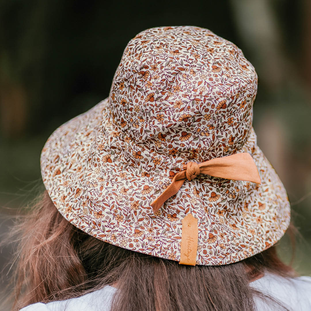 'Vacationer' Reversible Ladies Sun Hat - Mary / Maize