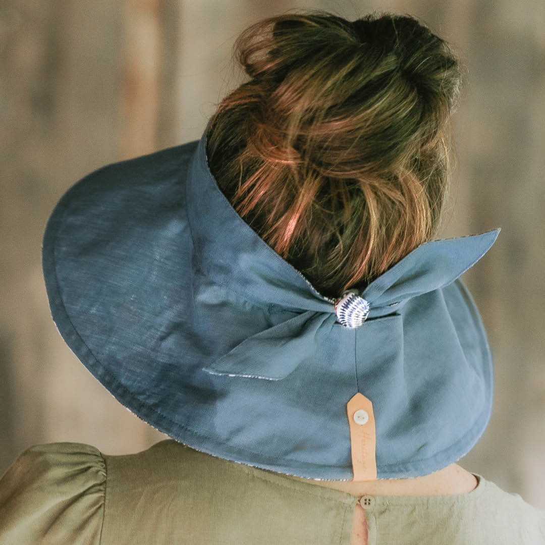 'Voyager' Ladies Wide-Brimmed Visor Sun Hat - Sydney / Steele