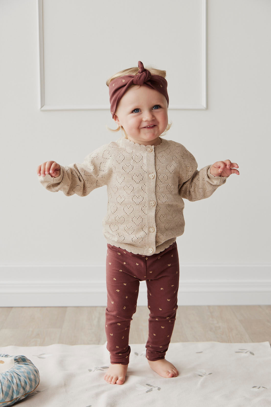 Abigail Knitted Cardigan - Mouse Marle