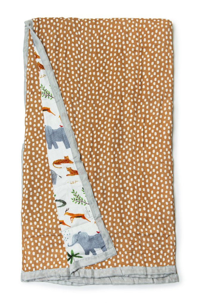 Oversized Muslin Quilt - Safari Jungle