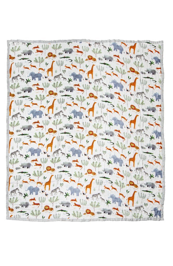 Oversized Muslin Quilt - Safari Jungle