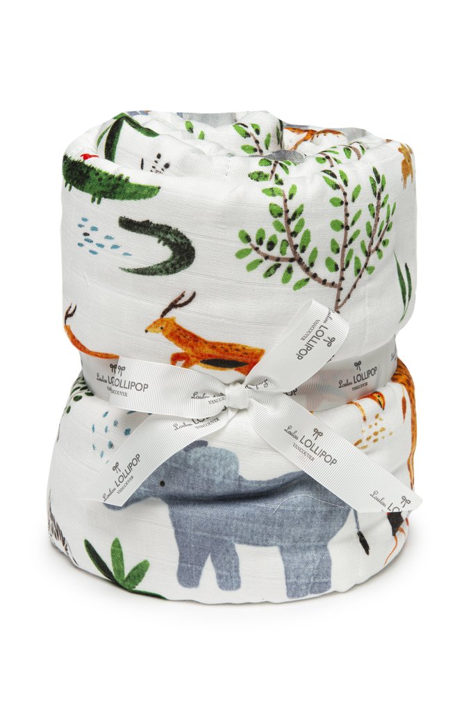 Oversized Muslin Quilt - Safari Jungle