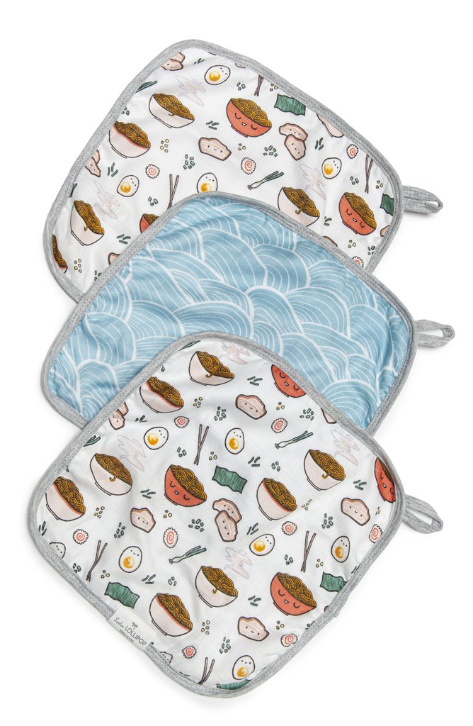 Washcloths 3-Pieces Set - Ramen