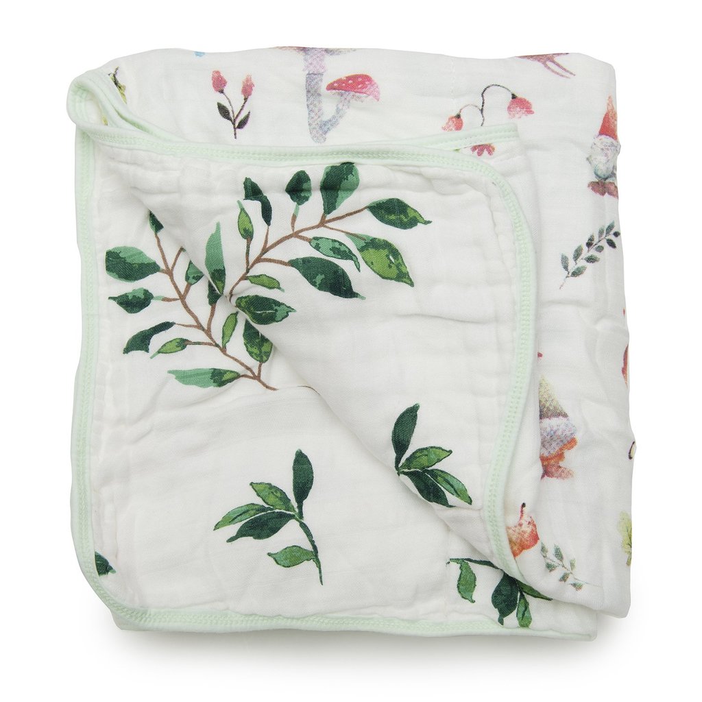 Muslin Quilt Blanket - Woodland Gnome