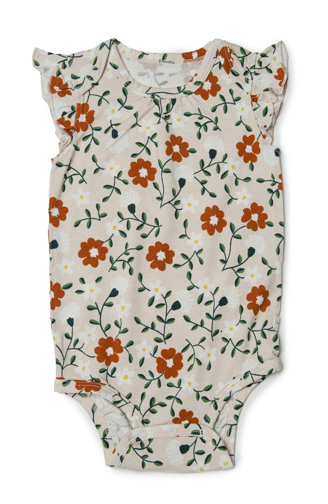 Girl's Bodysuit In TENCEL™ - Flower Vine