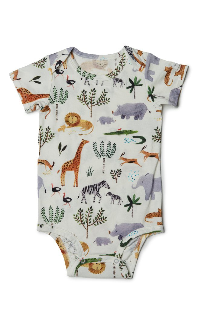 Unisex Bodysuit In TENCEL™ - Safari Jungle