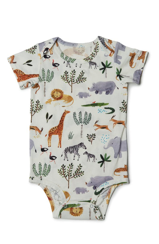 Unisex Bodysuit In TENCEL™ - Safari Jungle
