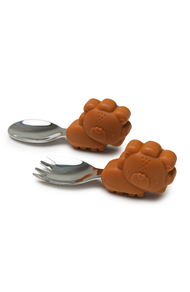 Learning Spoon And Fork Set - Lion