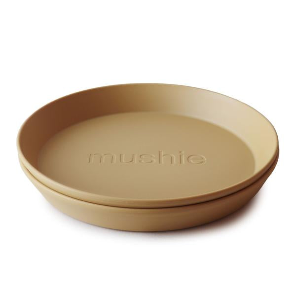 Round Dinnerware Plates, Set of 2 (Mustard)