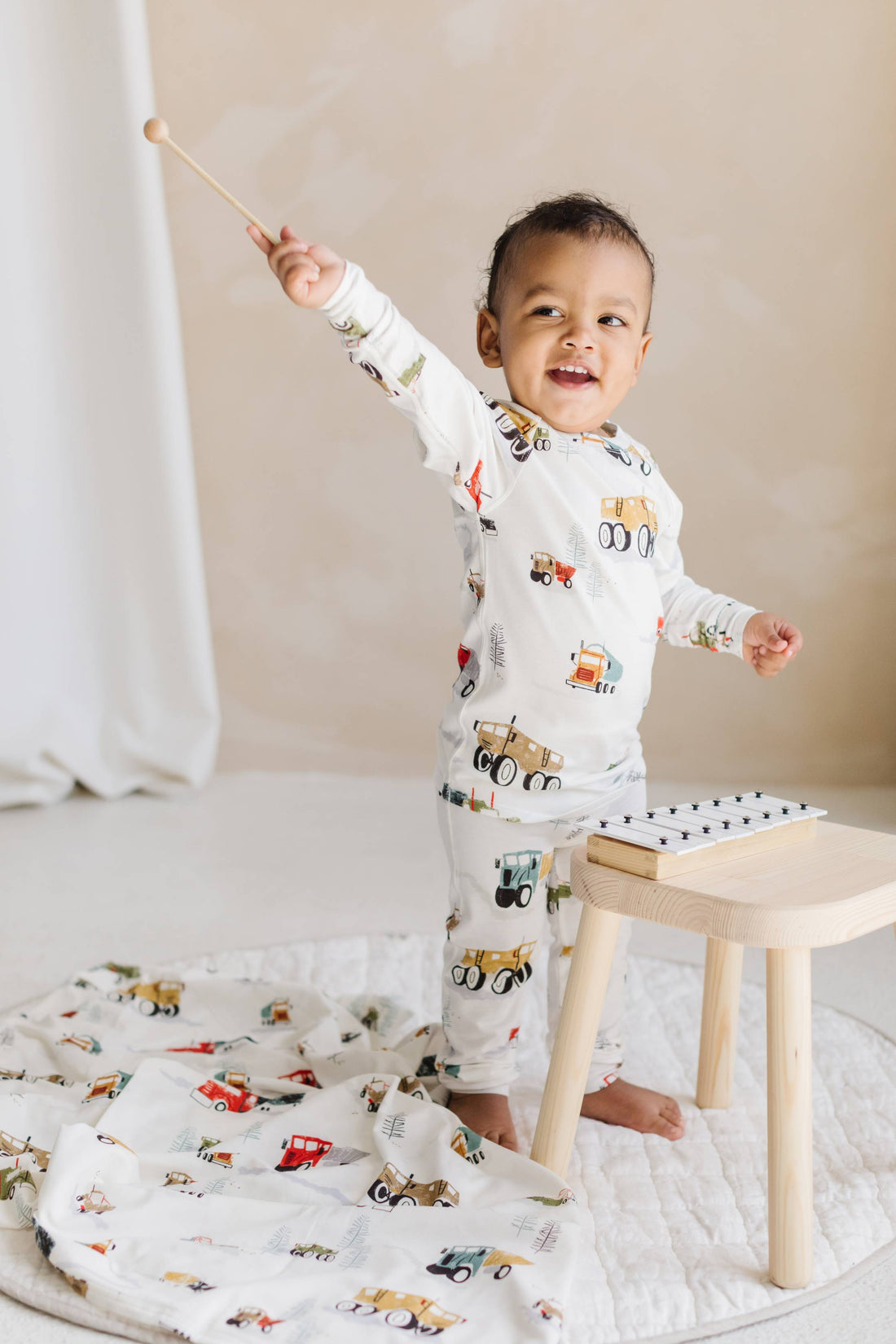 2-Pc Pajama Set In TENCEL™ - Happy Trucks