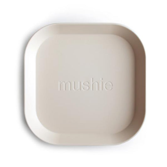 Square Dinnerware Plates, Set of 2 (Ivory)
