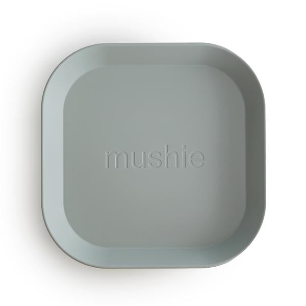 Square Dinnerware Plates, Set of 2 (Sage)