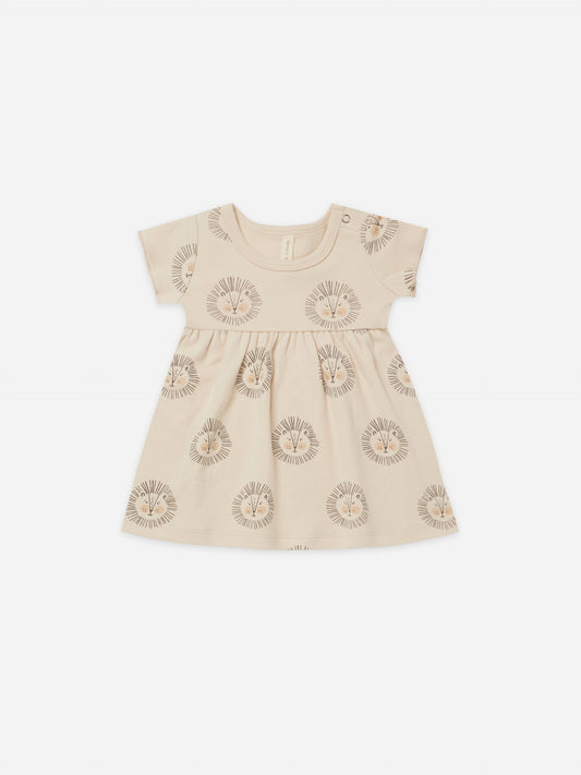 SHORT-SLEEVE BABY DRESS | LIONS