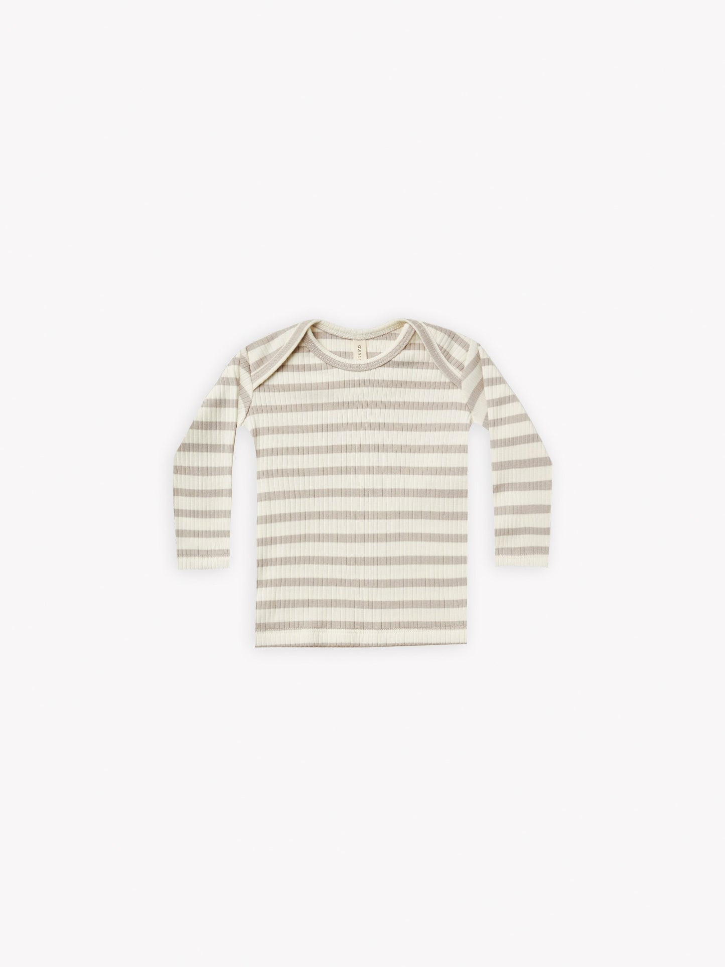 RIBBED LAP TEE | ASH STRIPE