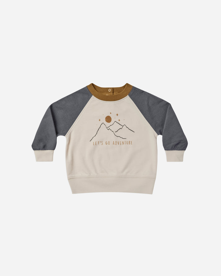raglan sweatshirt || let's go adventure