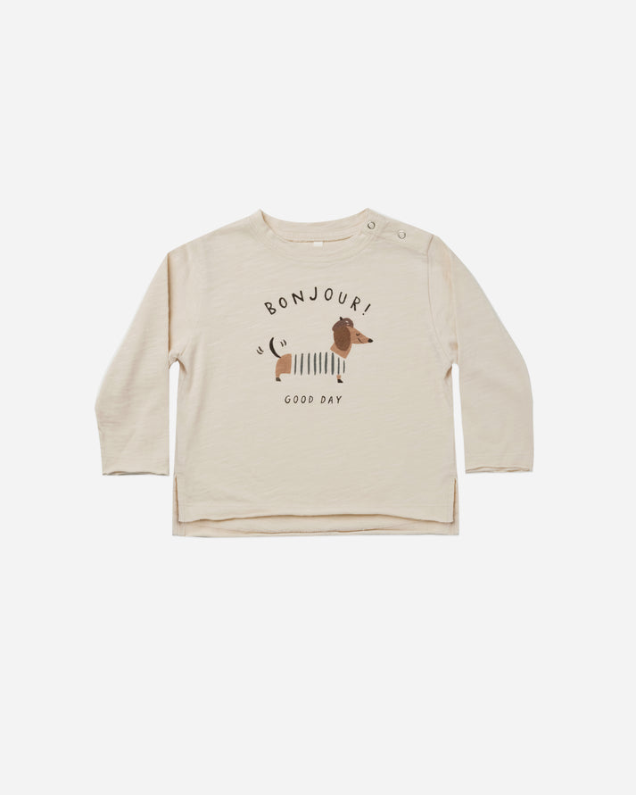 raw edge long sleeve tee || bonjour