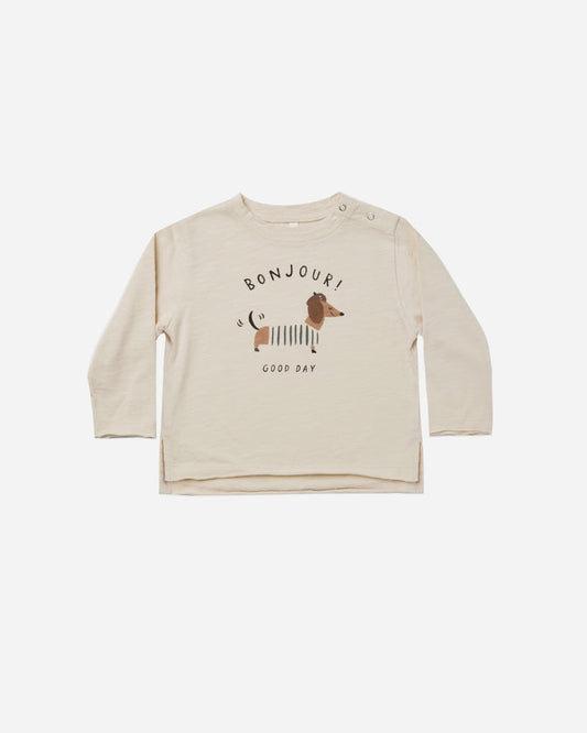 raw edge long sleeve tee || bonjour