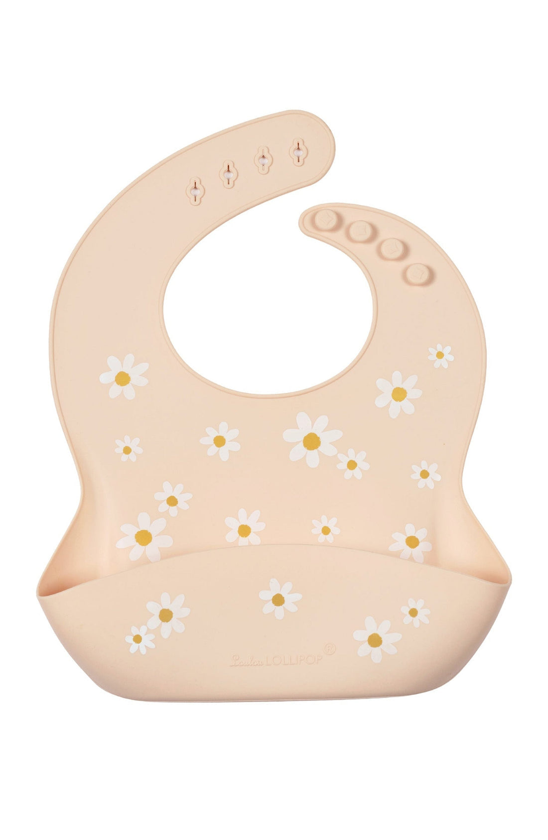 Silicone Bib Printed - Daisy Oat