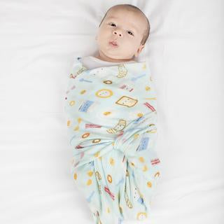 Muslin Swaddle - Breakfast Blue