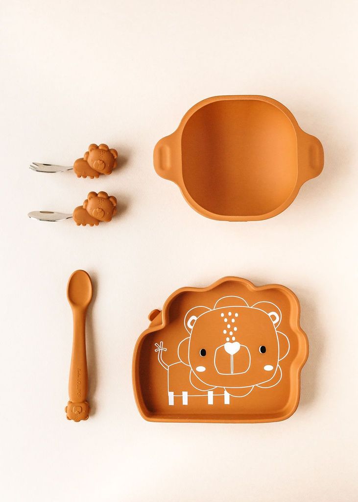 Silicone Suction Snack Plate - Lion