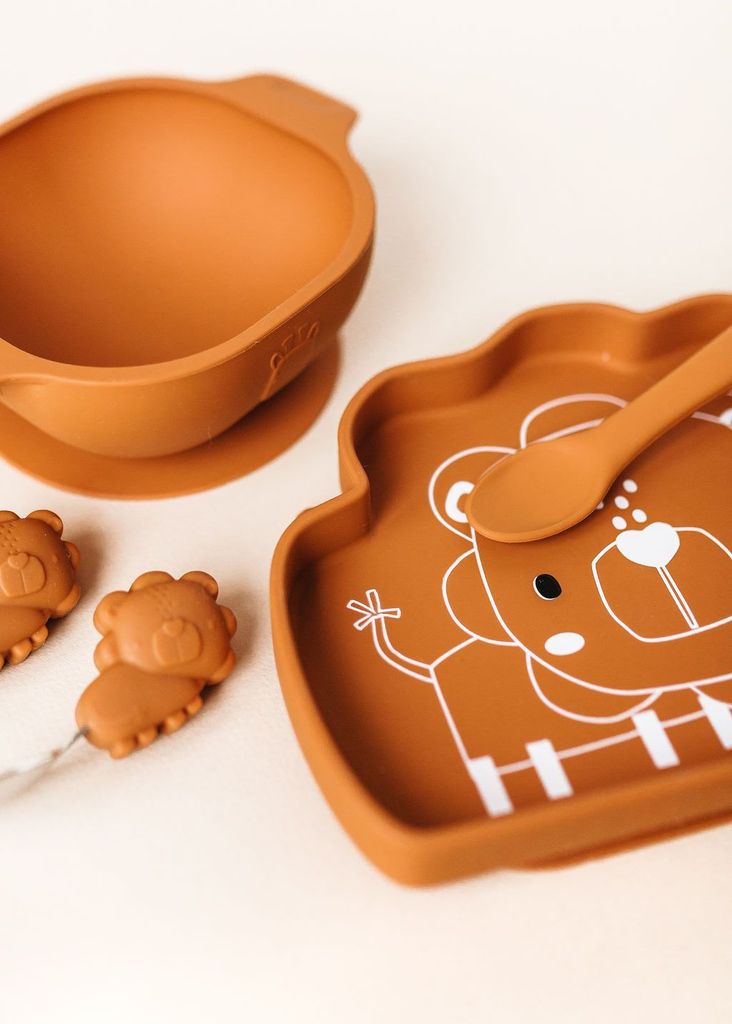Silicone Suction Snack Plate - Lion