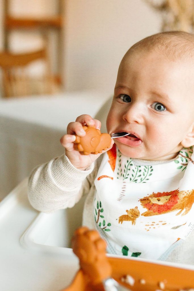 Learning Spoon And Fork Set - Lion