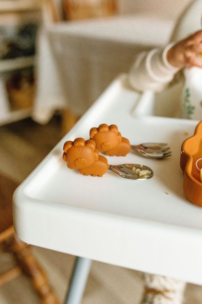 Learning Spoon And Fork Set - Lion