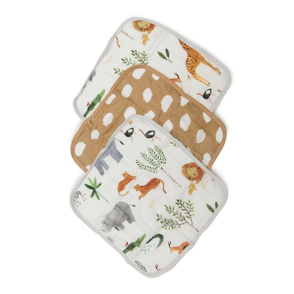 Washcloth 3-Pieces Set - Safari Jungle