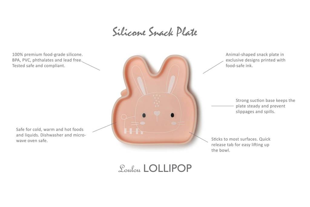 Silicone Suction Snack Plate - Bunny