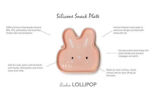 Silicone Suction Snack Plate - Bunny