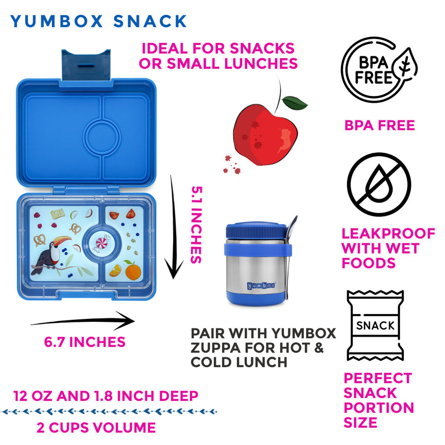 SNACK SIZE BENTO LUNCH BOX TRUE BLUE