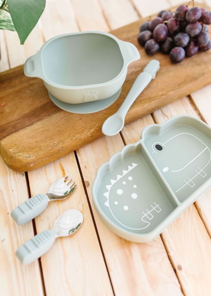 Silicone Suction Snack Plate - Alligator