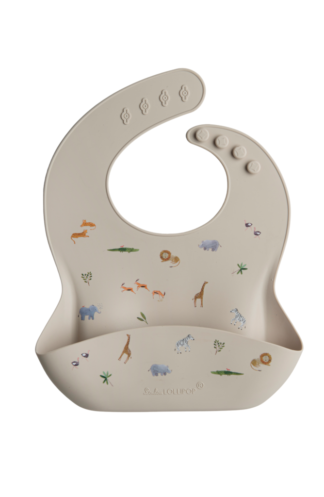 Silicone Bib Printed - Safari Jungle