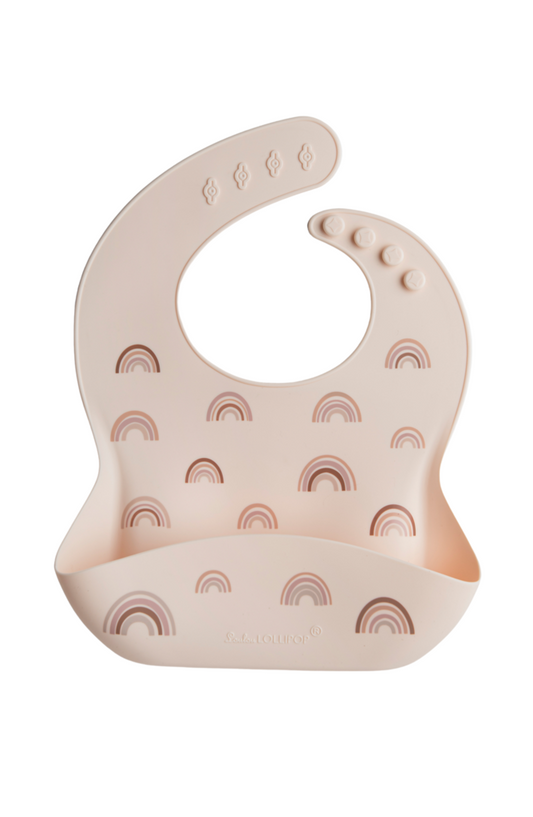 Silicone Bib Printed - Rainbow