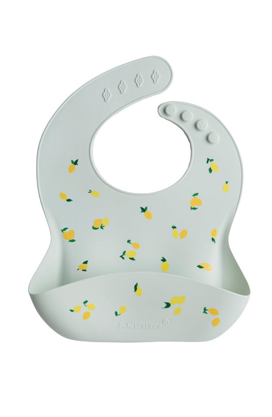 Silicone Bib Printed - Lemon