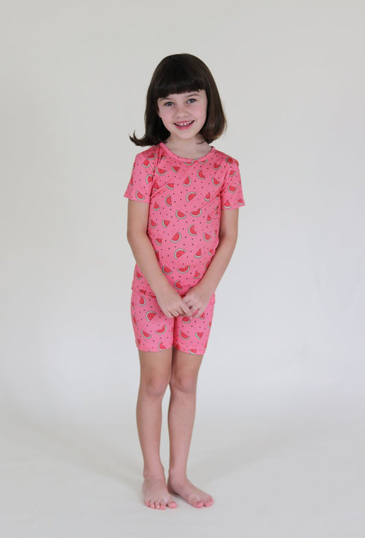 Watermelon Bamboo Kids Short Set