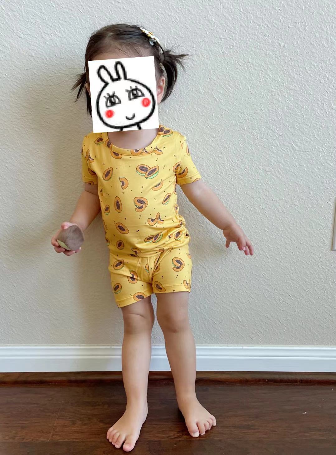 Papaya Bamboo Kids Short Set