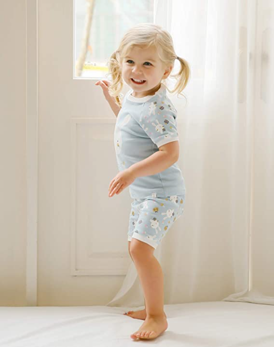 Summer Rabbit Short Sleeve Pajama Set