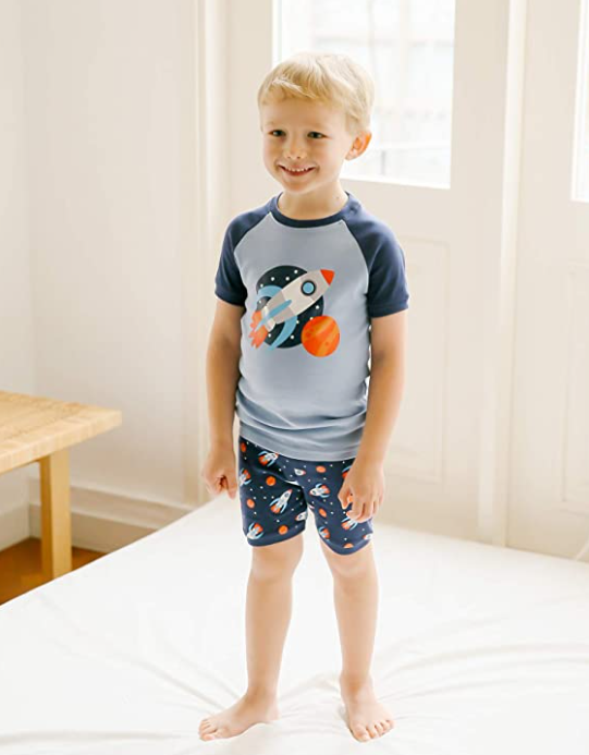 Rocket Fire Short Sleeve Pajama Set