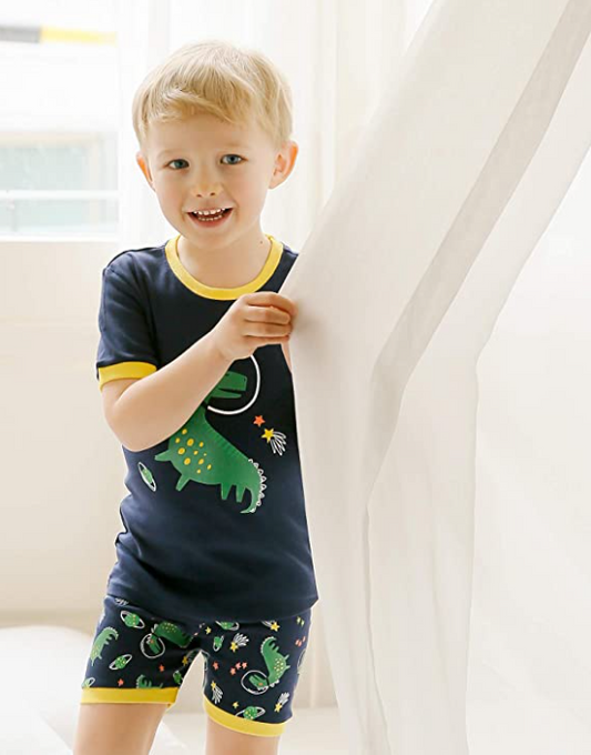 Space Dino Short Sleeve Pajama Set
