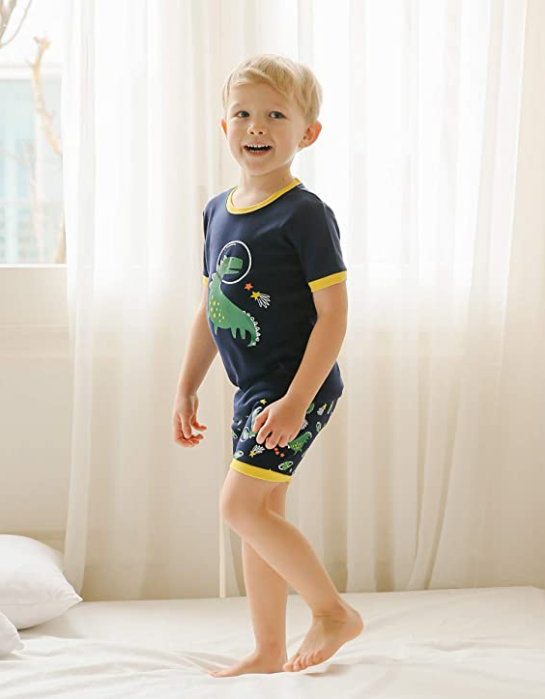 Space Dino Short Sleeve Pajama Set