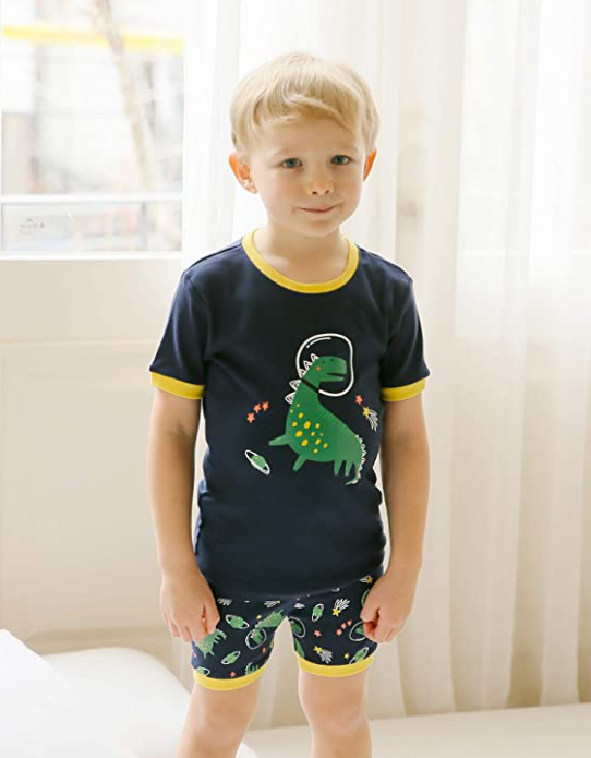 Space Dino Short Sleeve Pajama Set