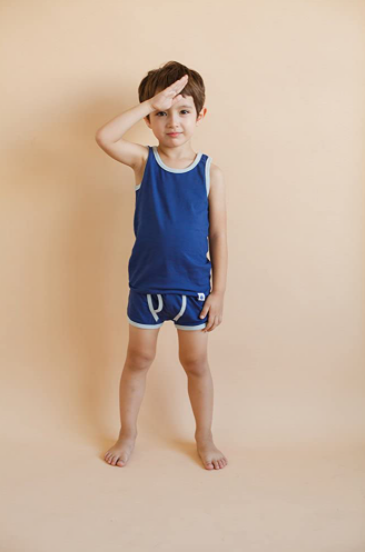 Undershirt + Boxer Set Navy