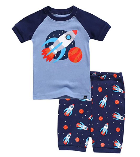 Rocket Fire Short Sleeve Pajama Set