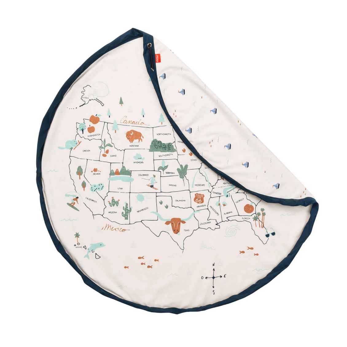 U.S Map Toy Storage Bag