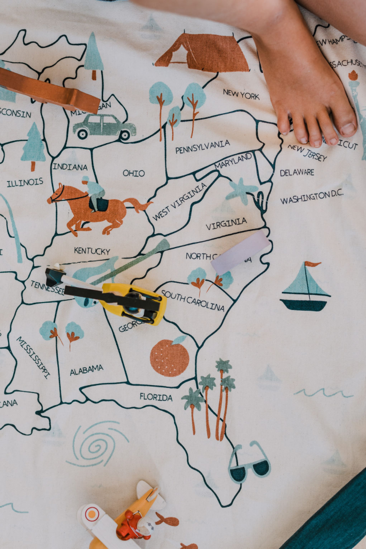 U.S Map Toy Storage Bag