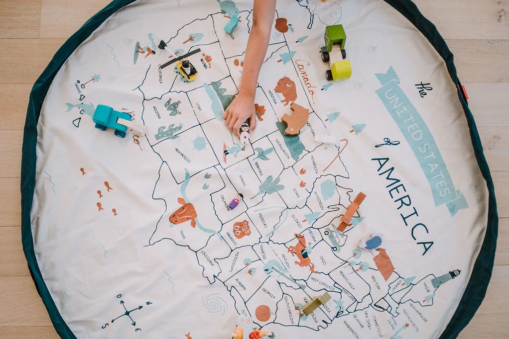 U.S Map Toy Storage Bag